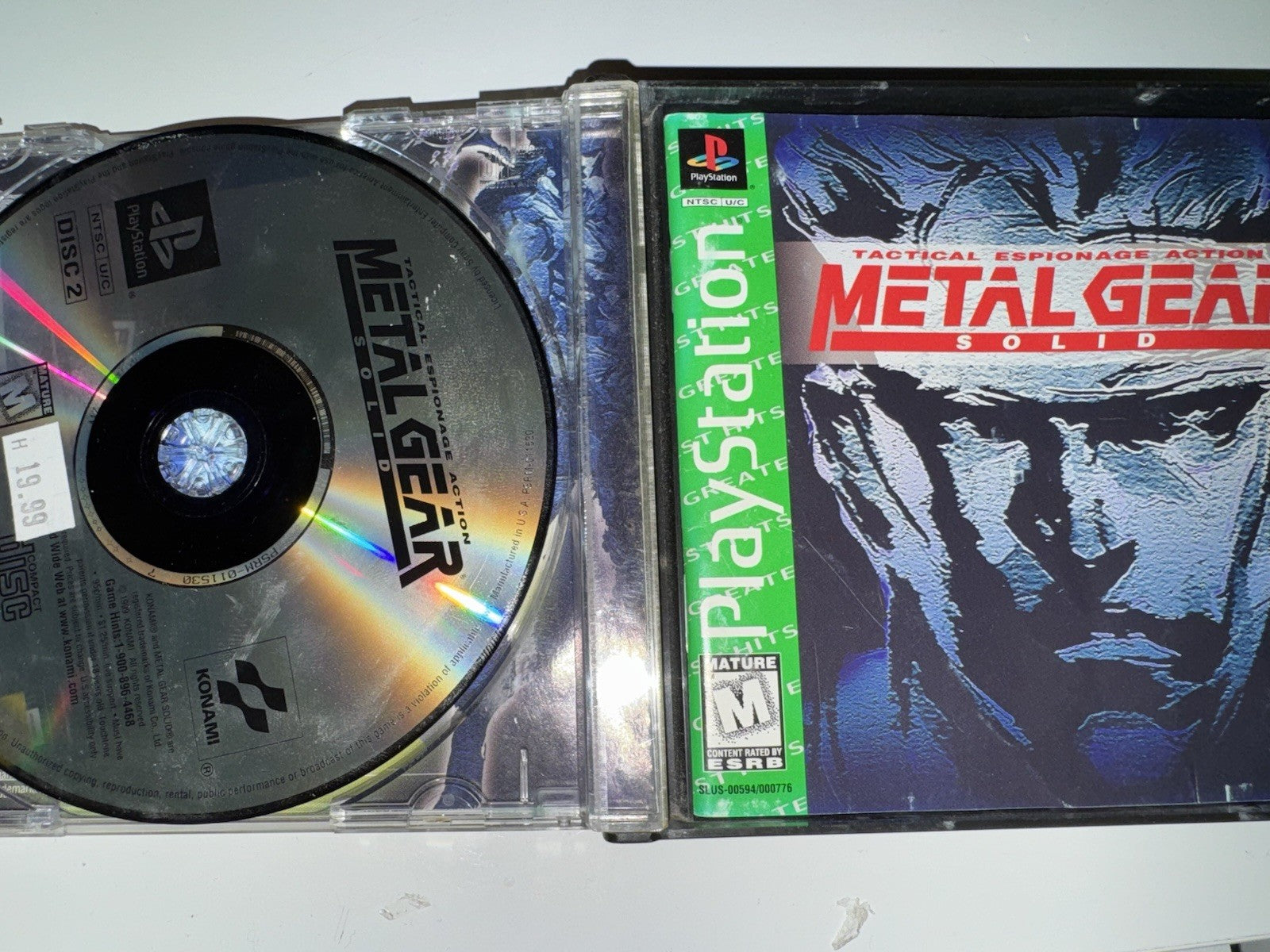 Metal Gear Solid Greatest Hits (Sony PlayStation 1 PS1, 1999) Complete/Cib