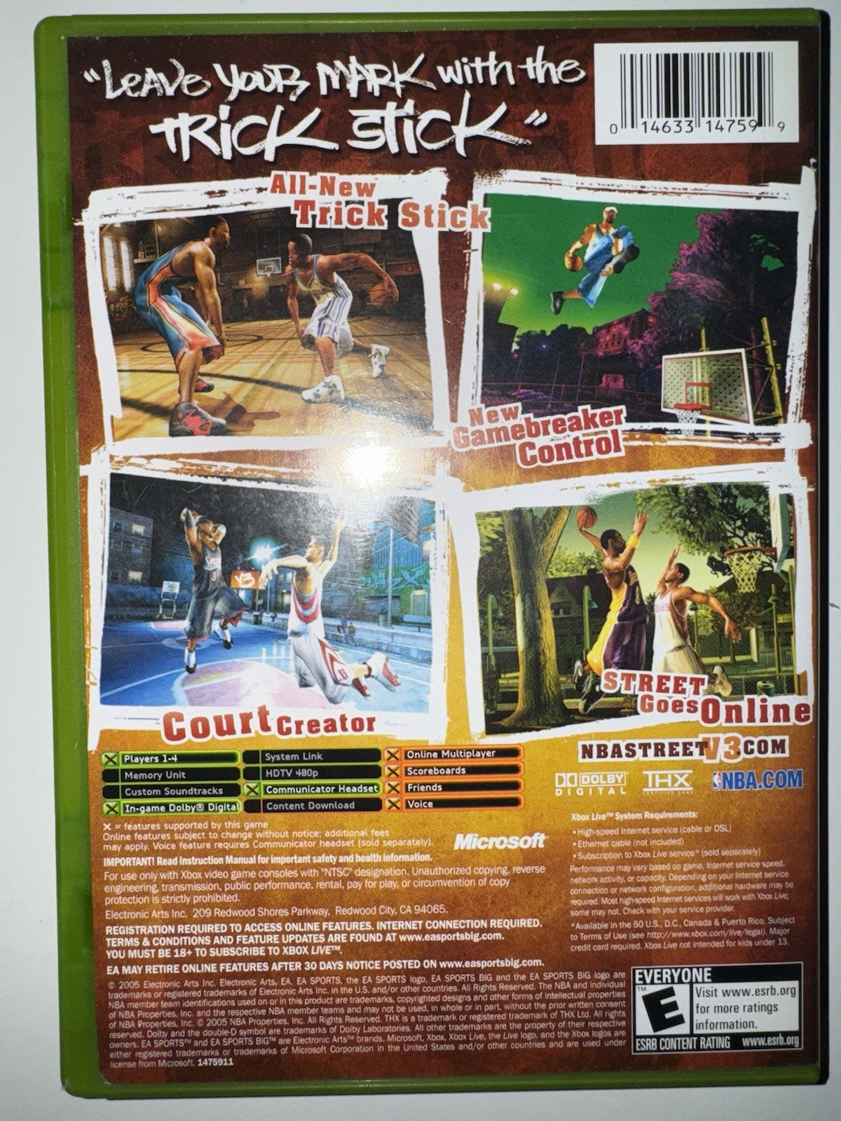 NBA Street Vol. 3 (Microsoft Xbox, 2005) CIB COMPLETE OG XBOX