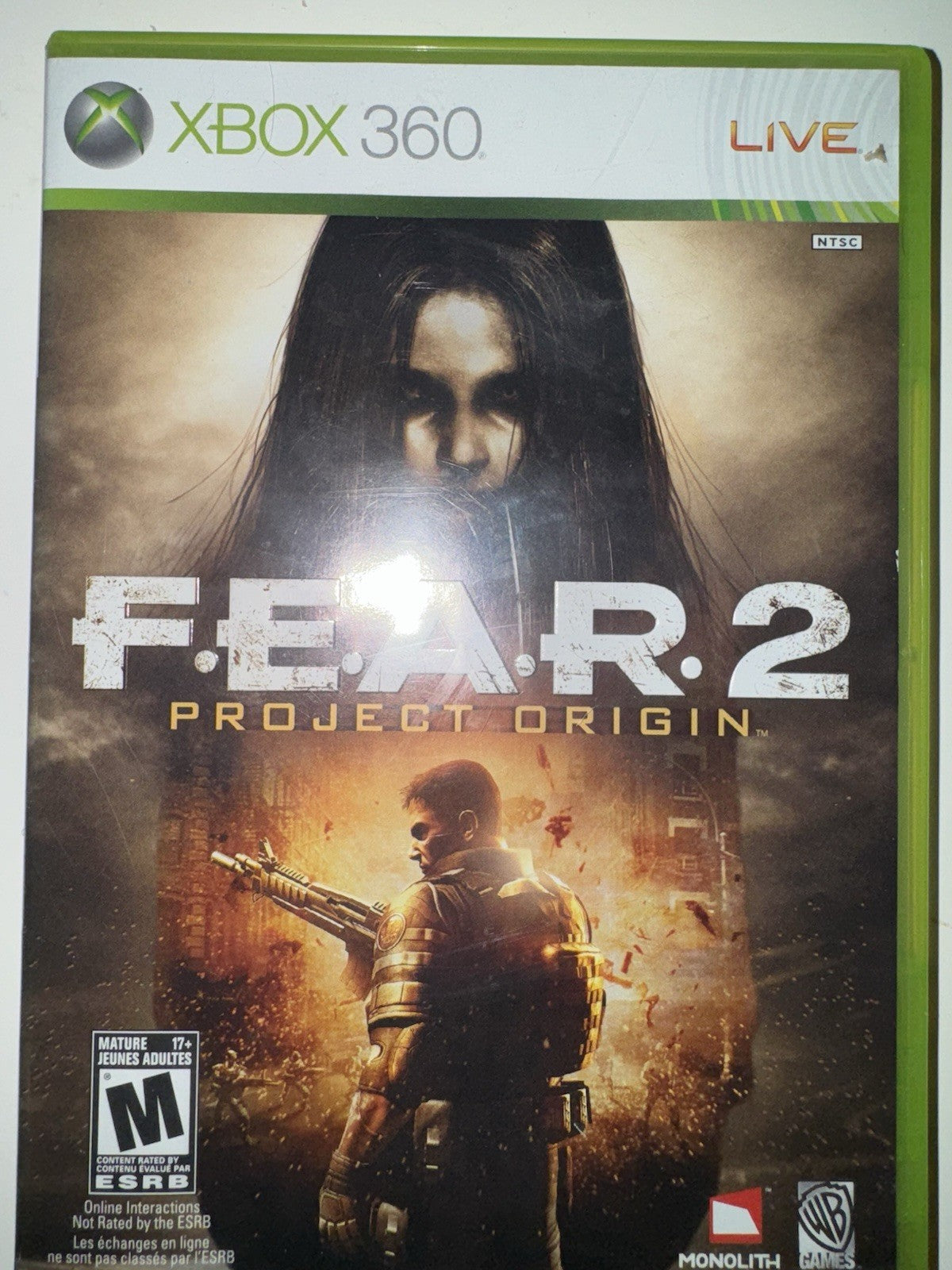 F.E.A.R. 2: Project Origin (Microsoft Xbox 360, 2009) CIB COMPLETE + MANUAL XB