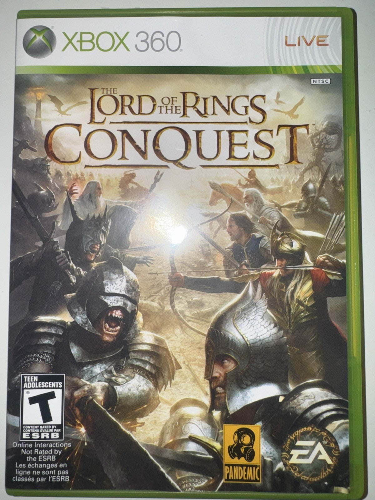 The Lord of the Rings: Conquest (Microsoft Xbox 360, 2009) CIB COMPLETE + MANUAL