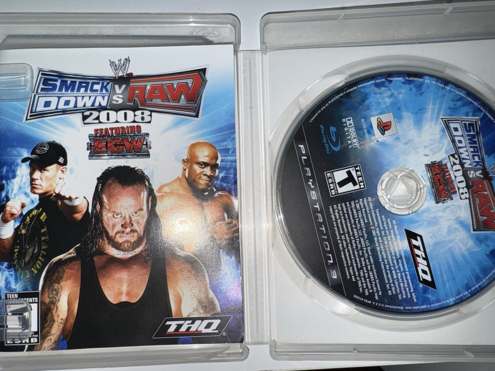 WWE SmackDown vs. Raw 2008 Featuring ECW (Sony Playstation 3, 2007) CIB PS3