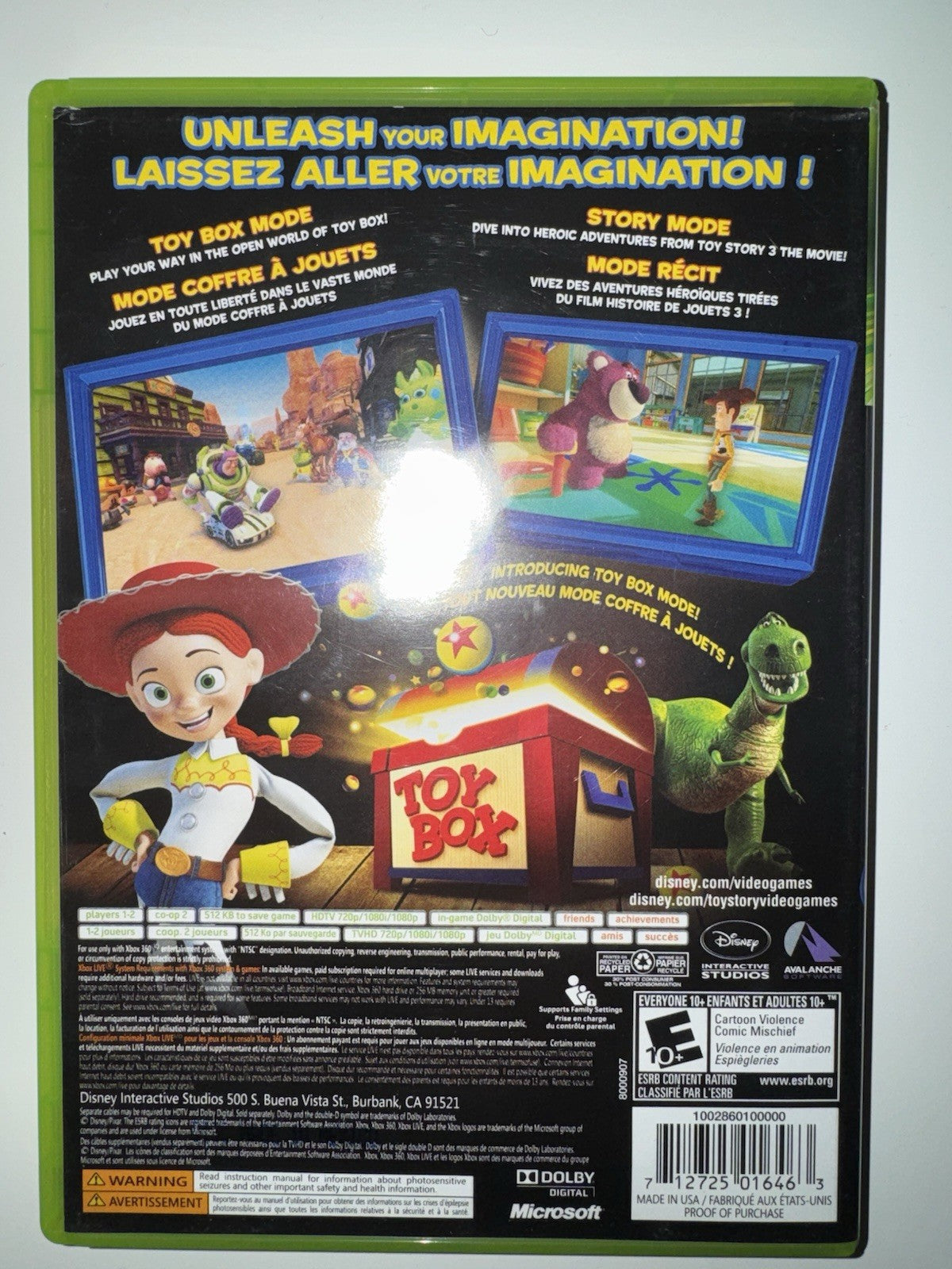 Toy Story 3 (Microsoft, Xbox 360, 2010) CIB COMPLETE XB360