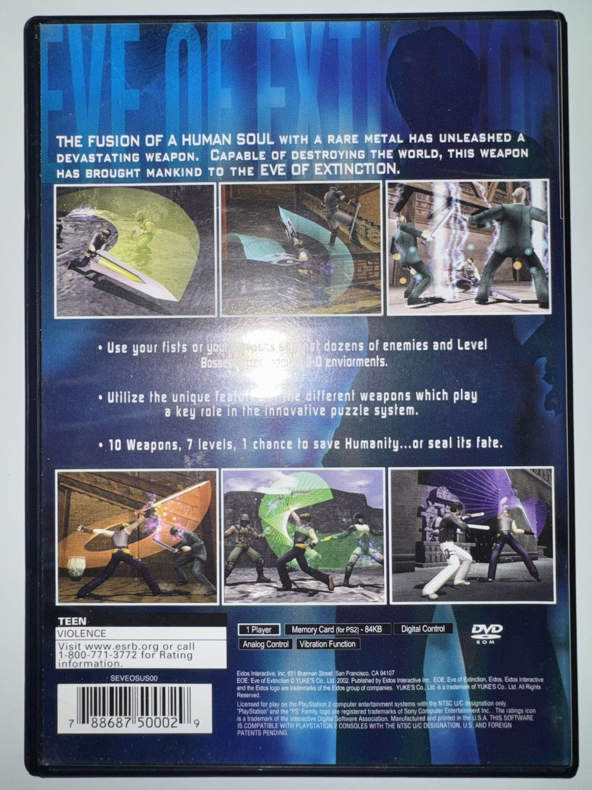 EOE: Eve of Extinction (Sony PlayStation 2, 2002) CIB COMPLETE PS2