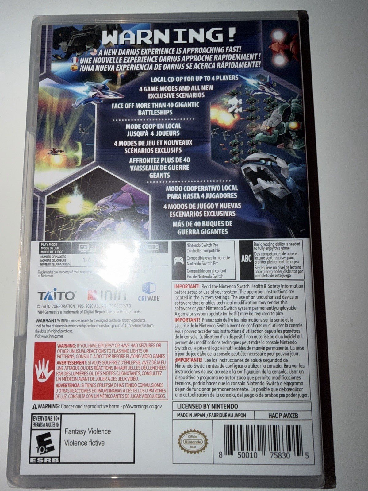 Dariusburst: Another Chronicle EX+ (Nintendo Switch, 2021) BRAND NEW SEALED NSW
