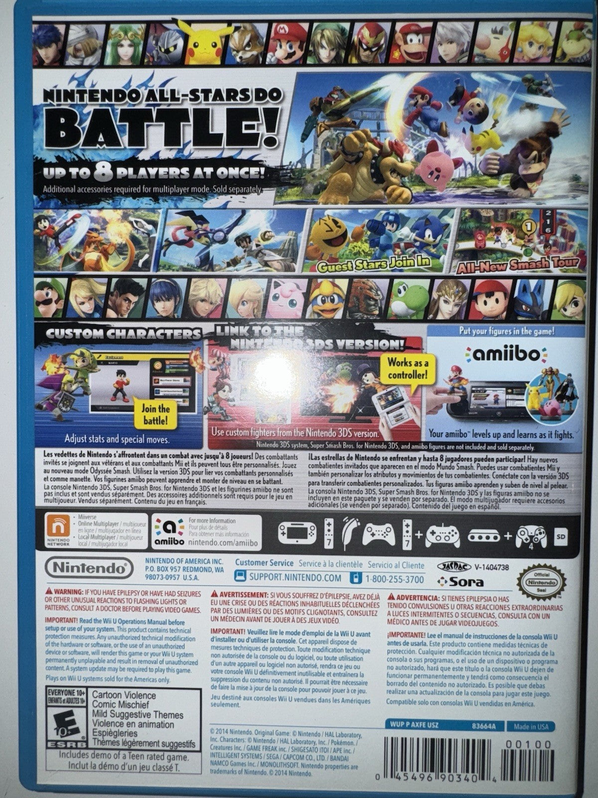 Super Smash Bros. - Nintendo Wii U CIB COMPLETE + MANUAL