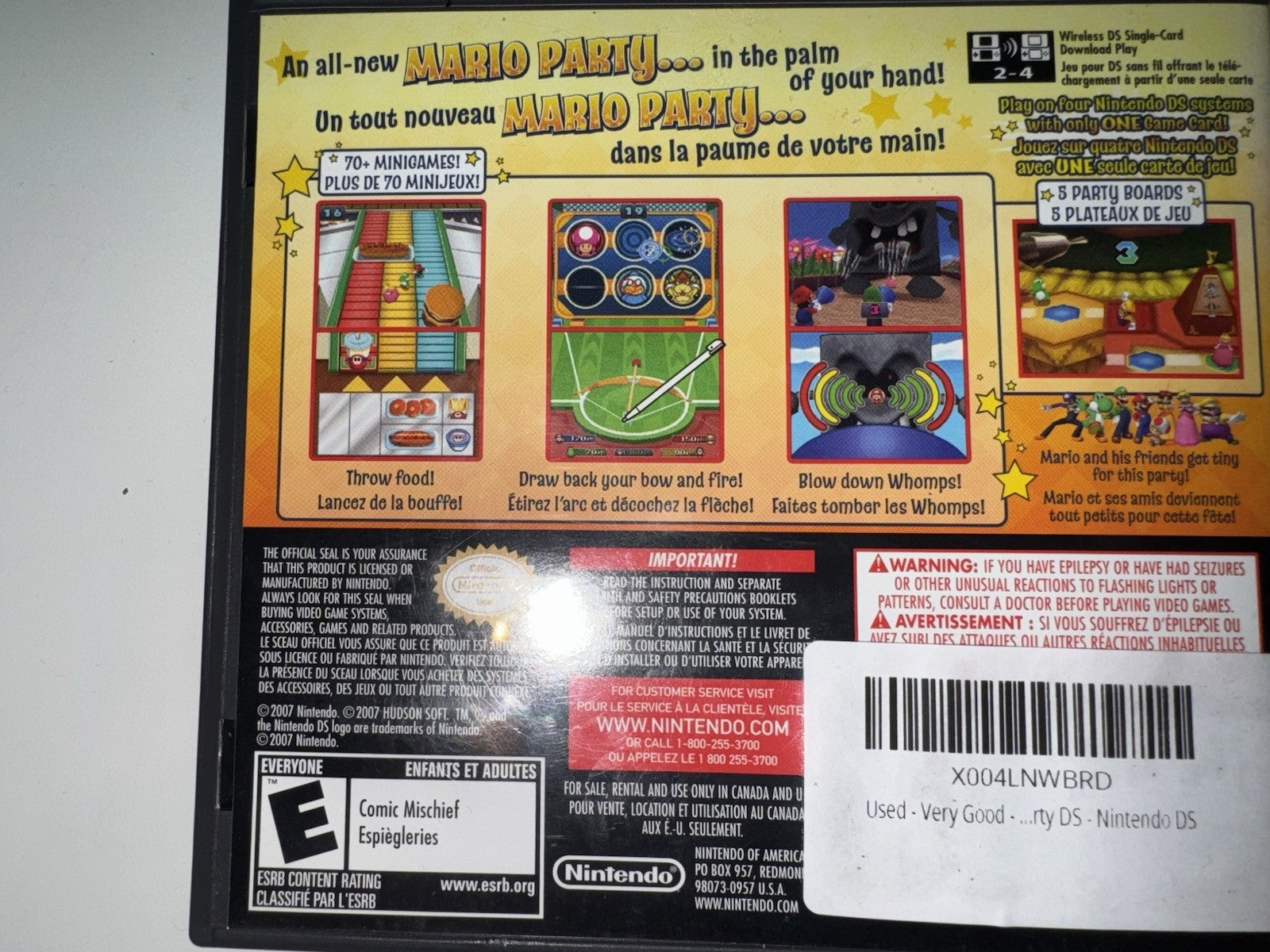 Mario Party DS (Nintendo DS, 2007) CIB COMPLETE + MANUAL