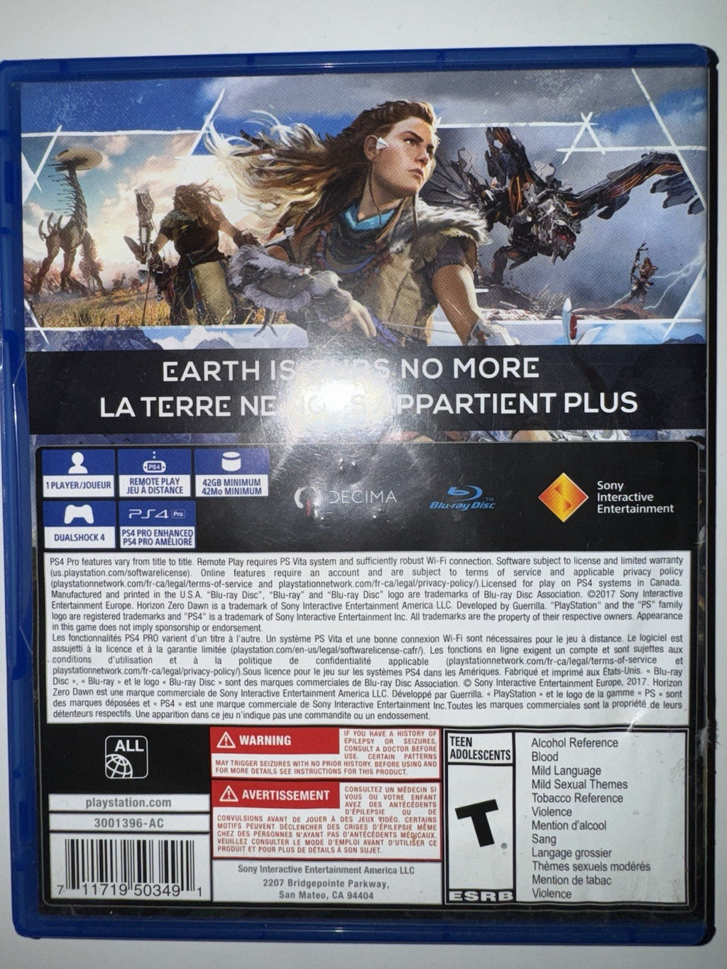 Sony Horizon Zero Dawn (PS4, 2017) PlayStation 4