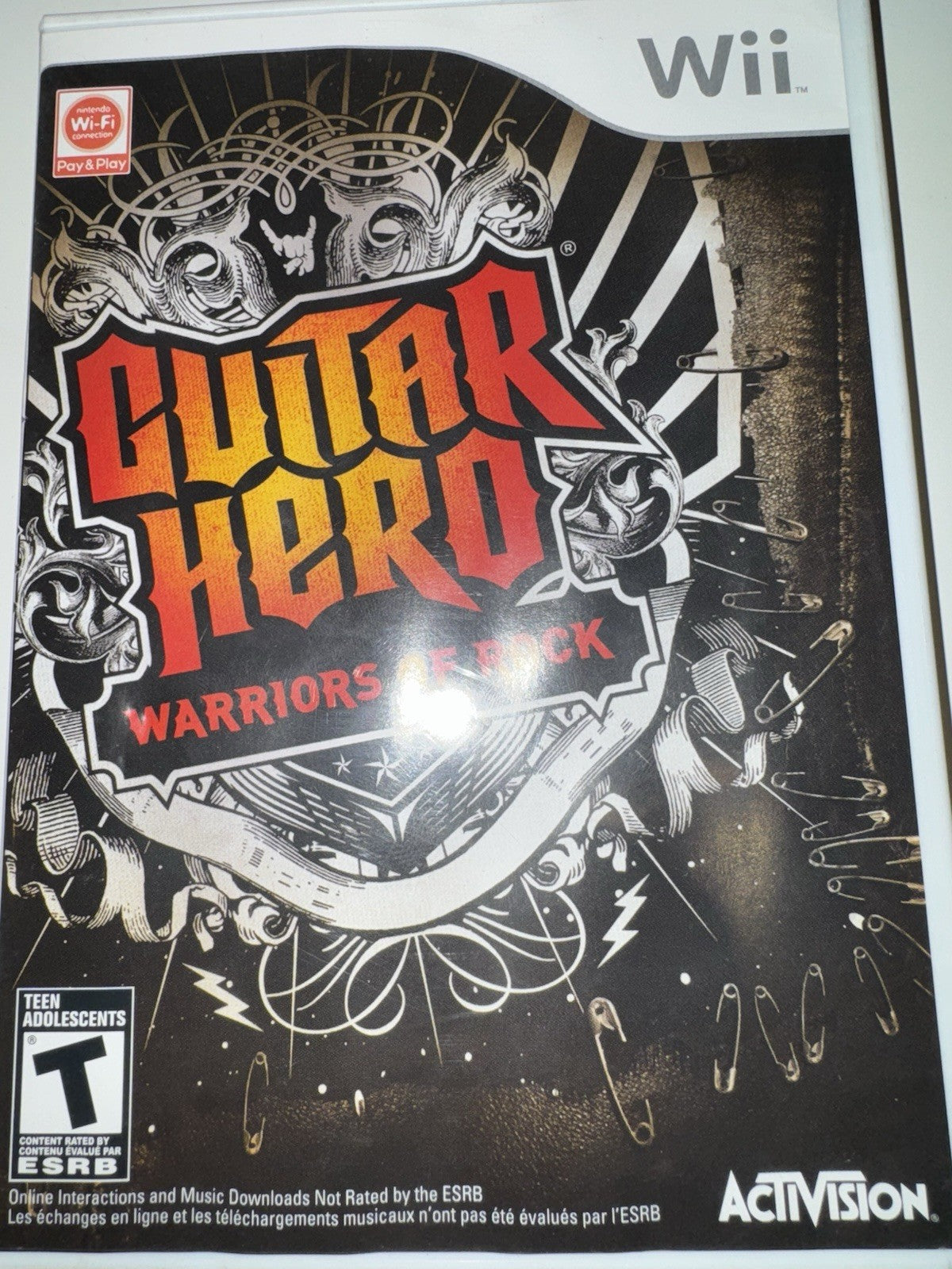 Guitar Hero: Warriors of Rock (Nintendo Wii, 2010) CIB COMPLETE + MANUAL WII