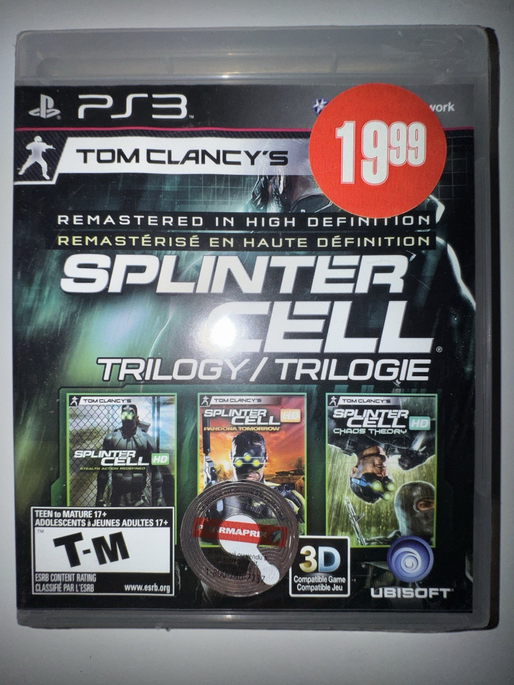 Tom Clancy's Splinter Cell: Trilogy (Sony PlayStation 3, 2011) LIKE NEW PS3