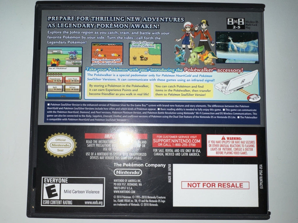 Pokemon Soul Silver Version (Nintendo DS, 2010) CIB COMPLETE DS