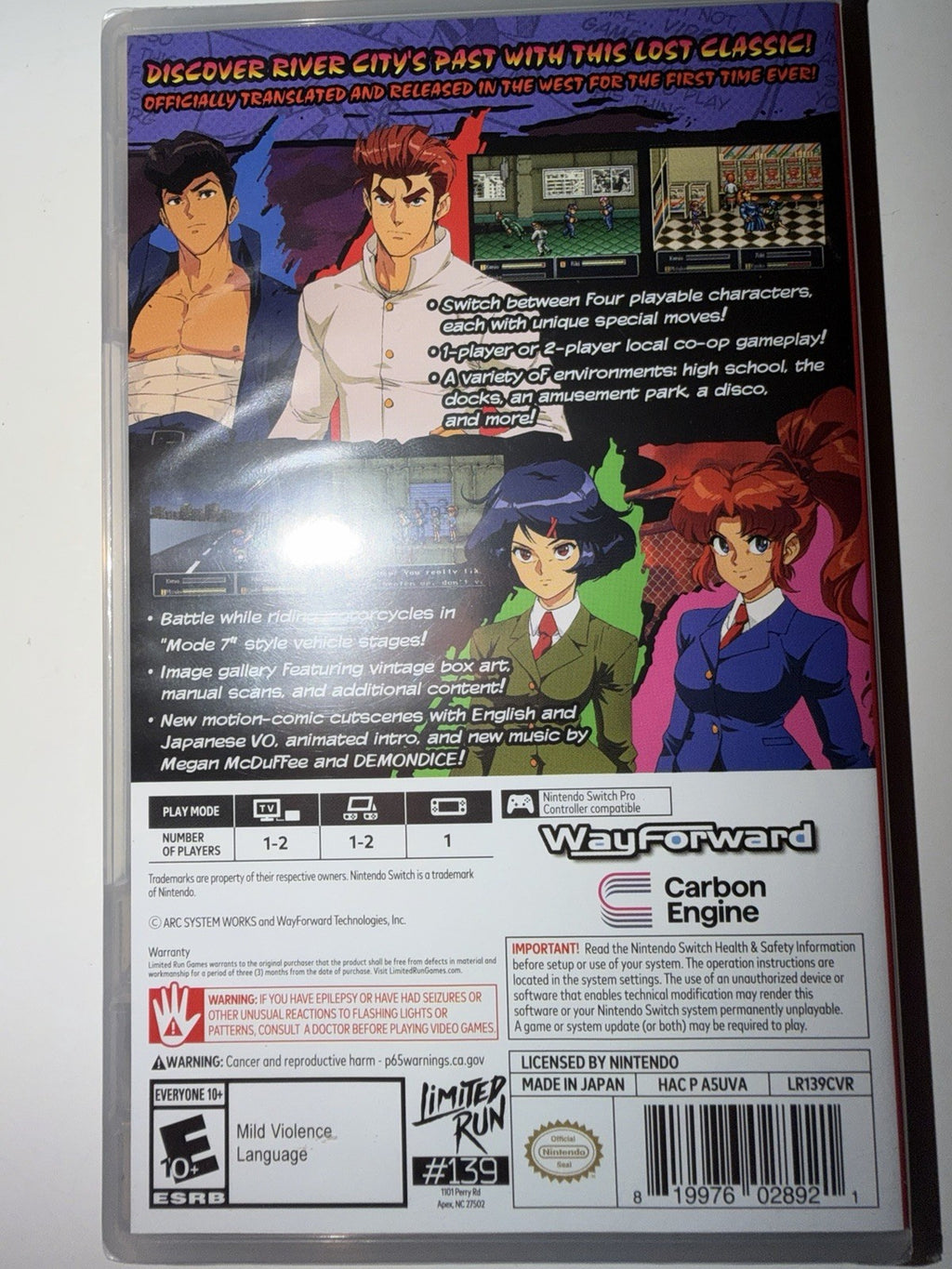 River City Girls Zero (Nintendo Switch) Limited Run Games BRAND NEW SEALED NSW
