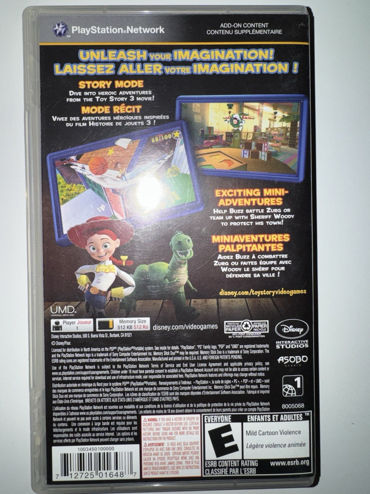 Toy Story 3 (Sony PSP, 2010) CIB COMPLETE PSP