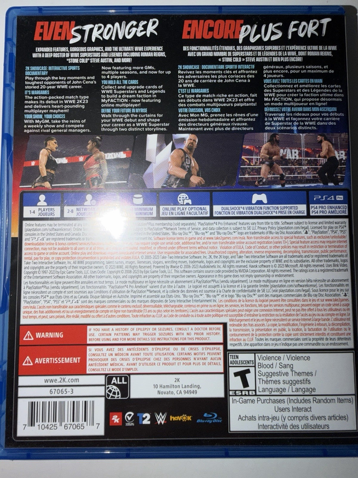 WWE 2K23 (Sony PlayStation 4, 2022) PS4