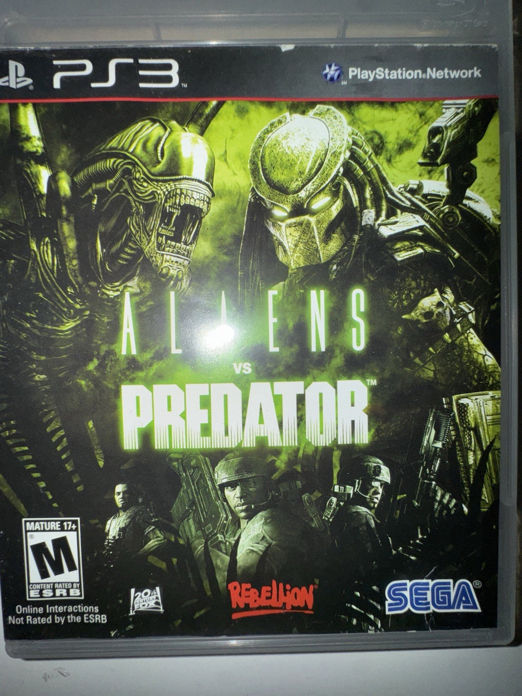 Aliens vs Predator (Sony PlayStation 3, 2010) CIB COMPLETE + MANUAL PS3