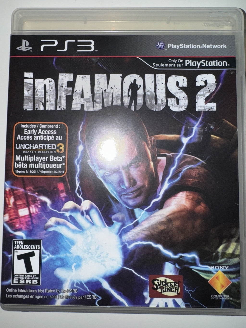 inFamous 2 (Sony PlayStation 3, 2011) CIB COMPLETE + MANUAL PS3