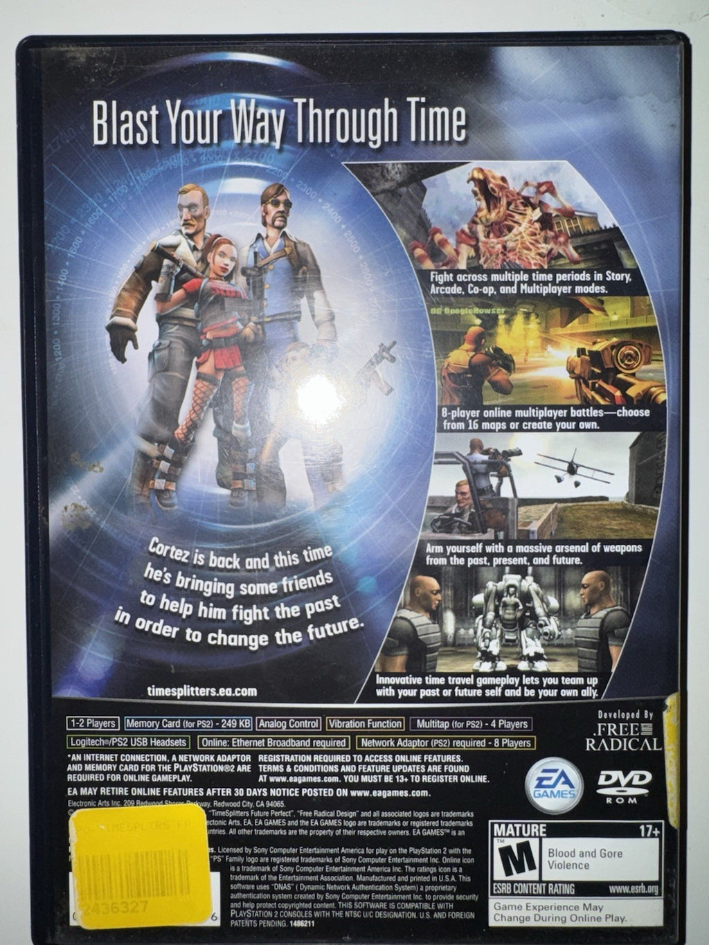 Time Splitters Future Perfect (Sony PlayStation 2 , 2005) CIB COMPLETE PS2