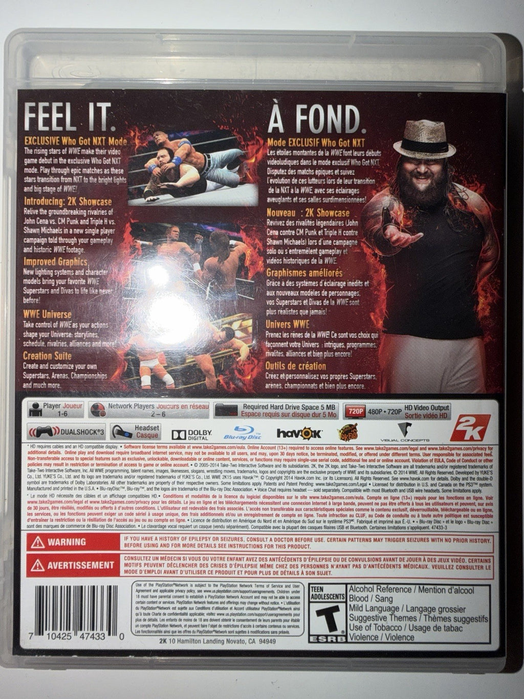 WWE 2K15 (Sony PlayStation 3, 2015) CIB COMPLETE PS3