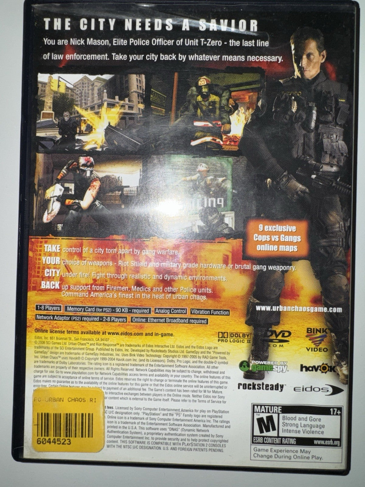 Urban Chaos: Riot Response (Sony PlayStation 2, 2006) PS2