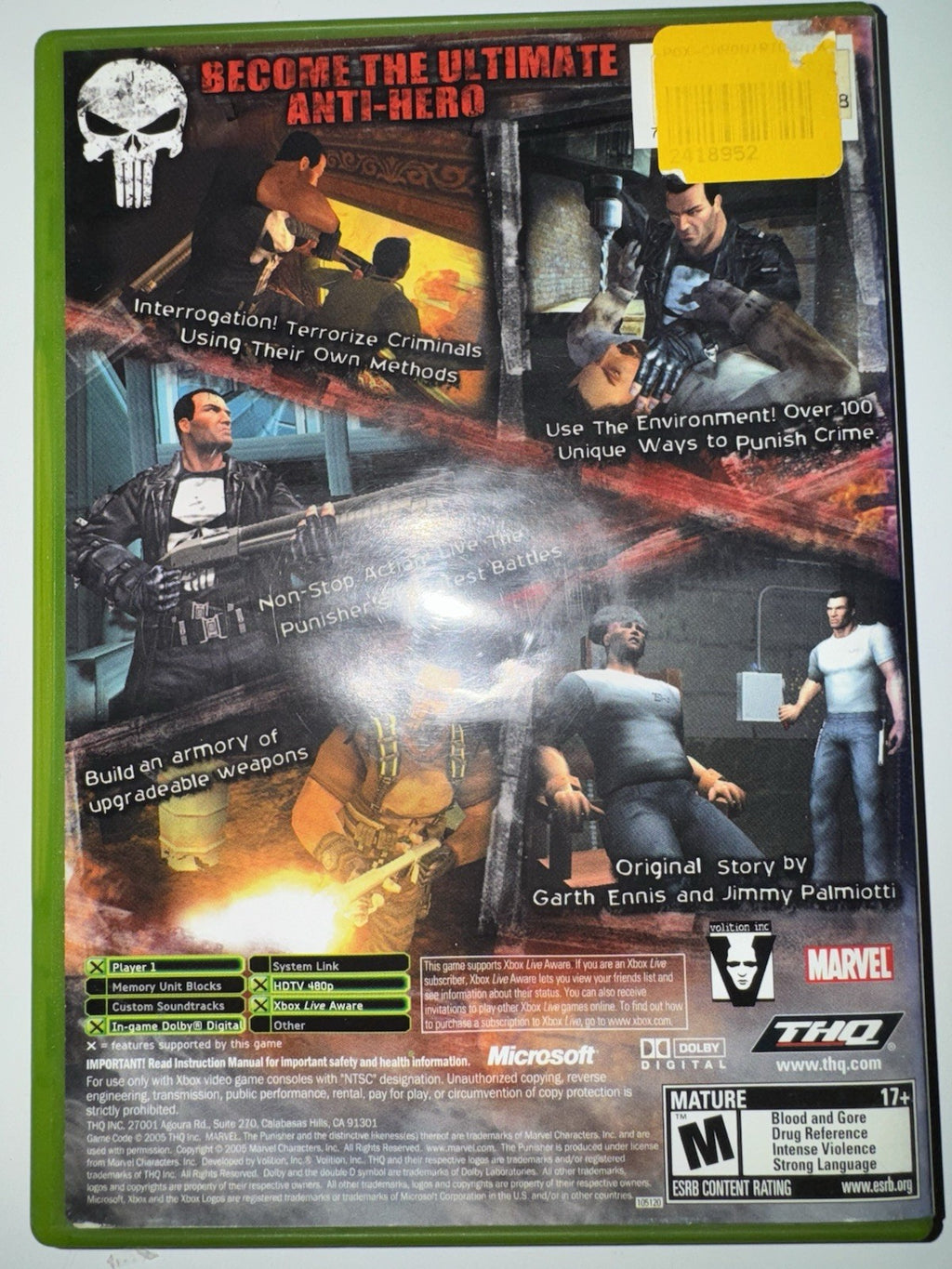 The Punisher (Microsoft Xbox, 2005) CIB COMPLETE + MANUAL