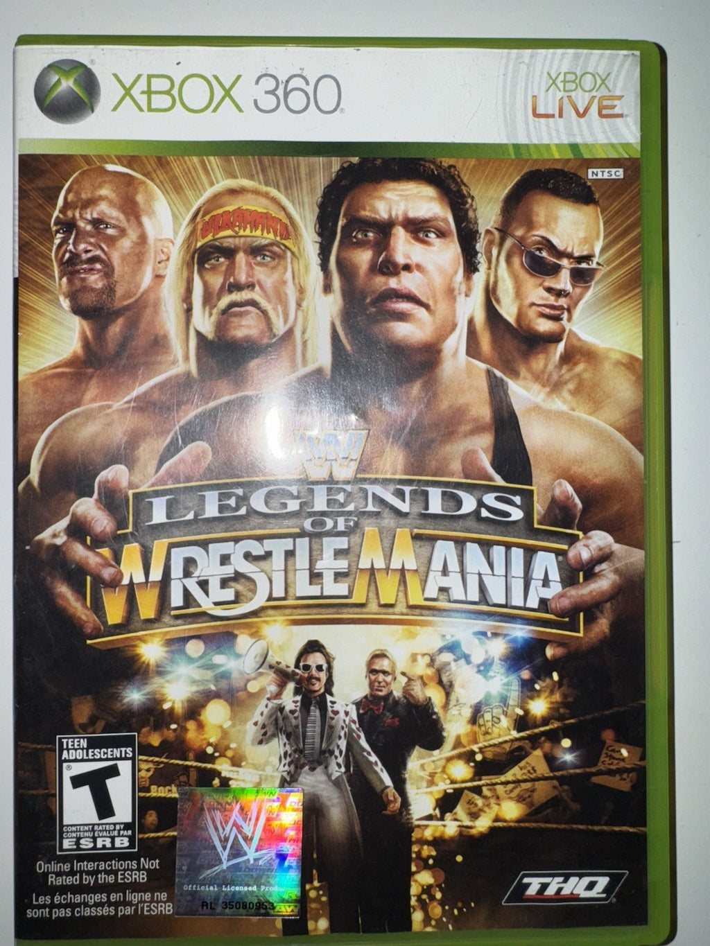 WWE Legends of WrestleMania (Microsoft Xbox 360, 2009) XB360