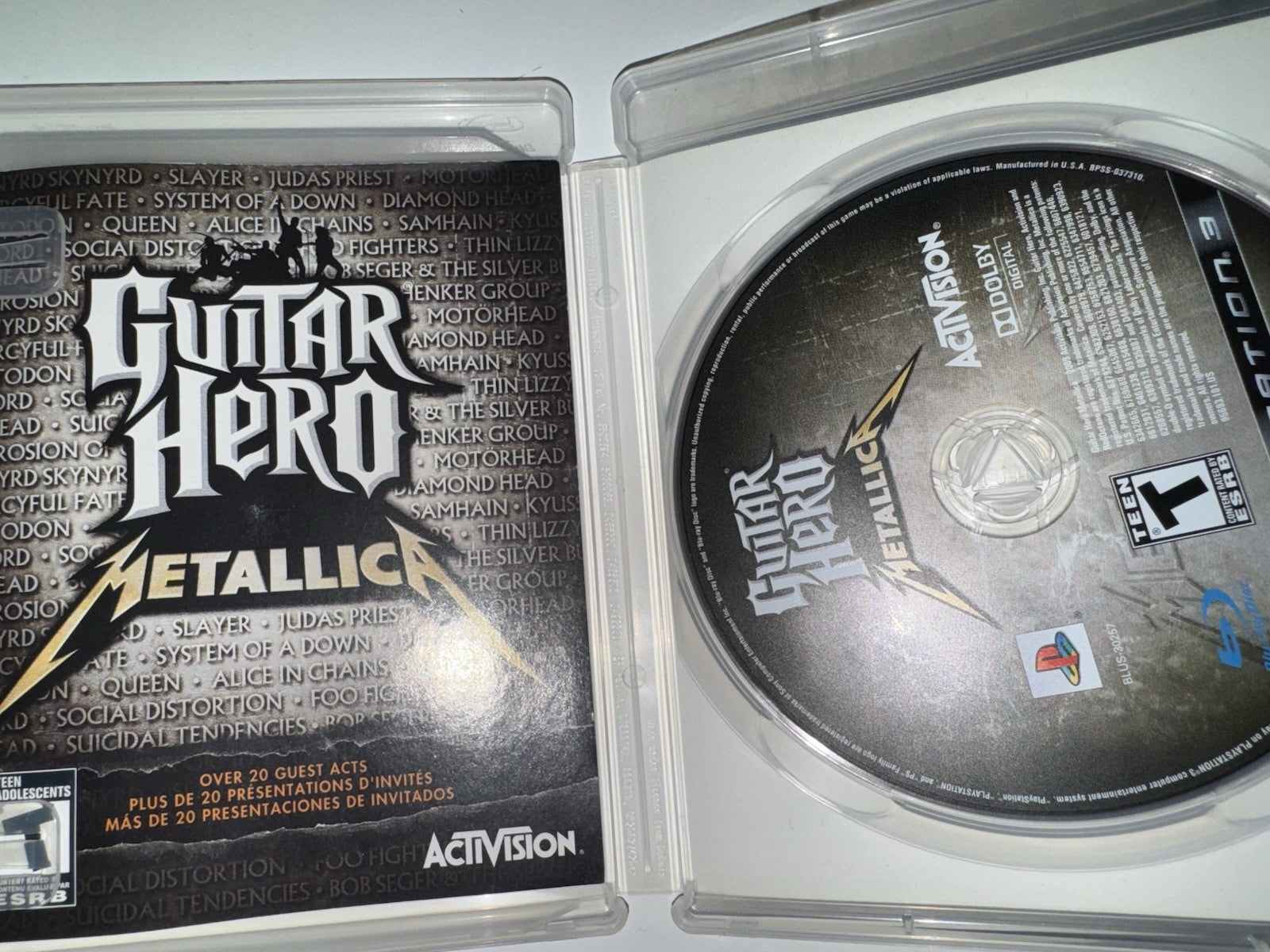 Guitar Hero: Metallica (Sony PlayStation 3 PS3, 2009) CIB COMPLETE + MANUAL
