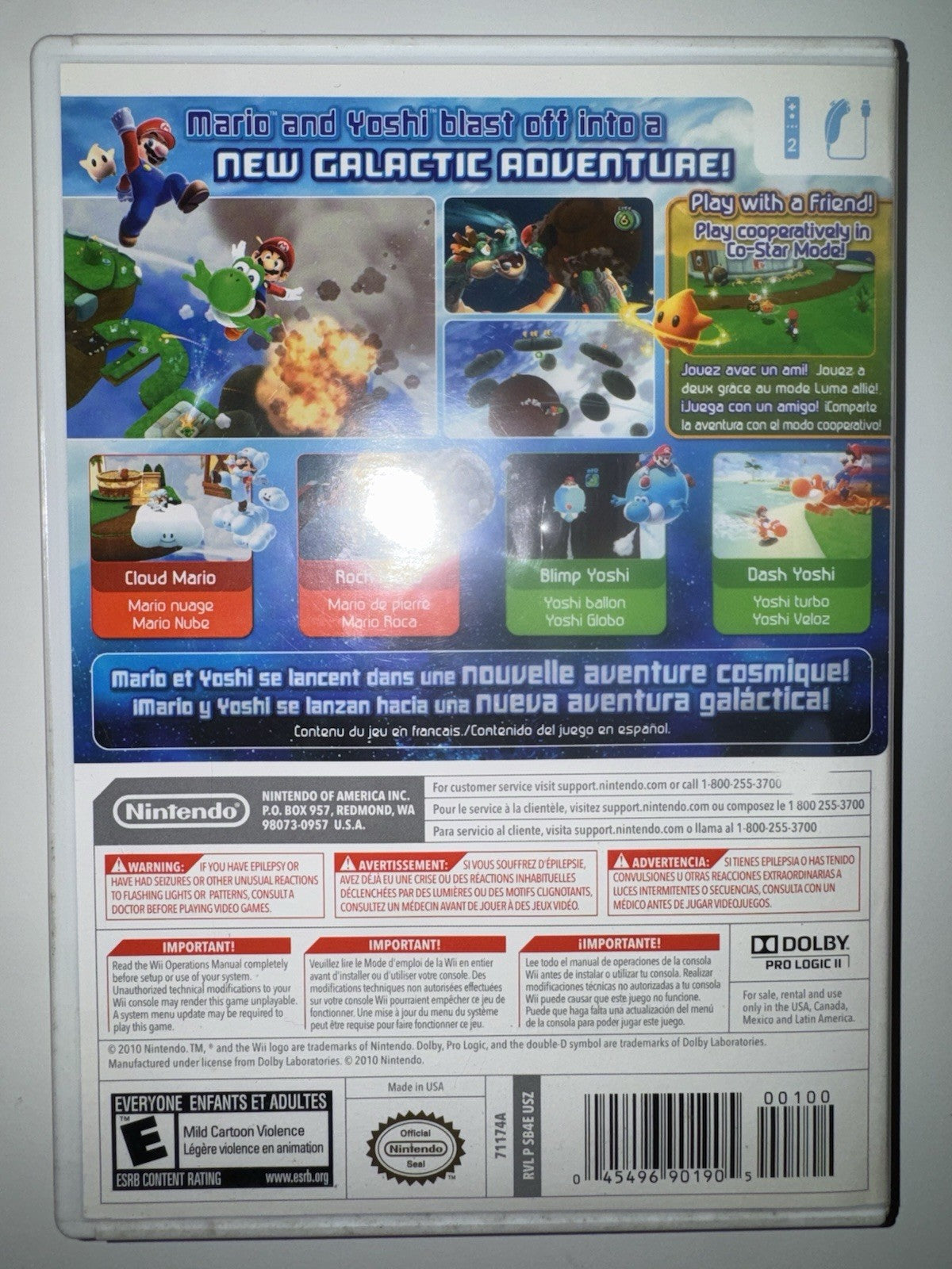 Super Mario Galaxy 2 (Nintendo Wii, 2010) WII