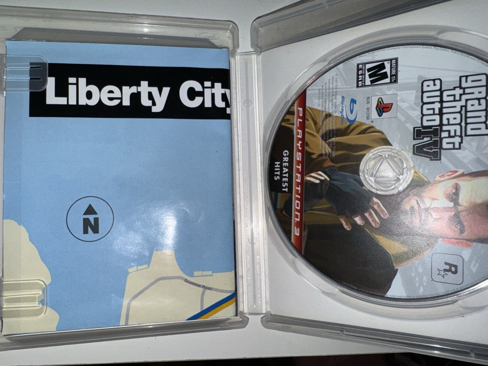 Grand Theft Auto IV (PlayStation 3, 2008) CIB COMPLETE +MANUAL/MAP PS3 GTA 4