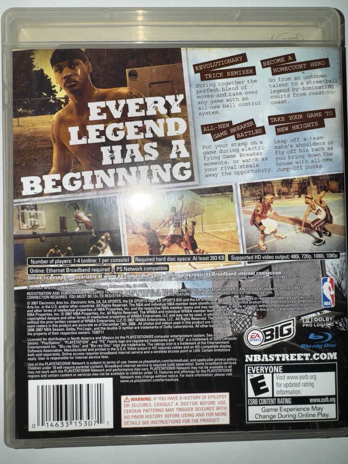 NBA Street Homecourt (PlayStation 3, 2007) CIB COMPLETE + MANUAL PS3