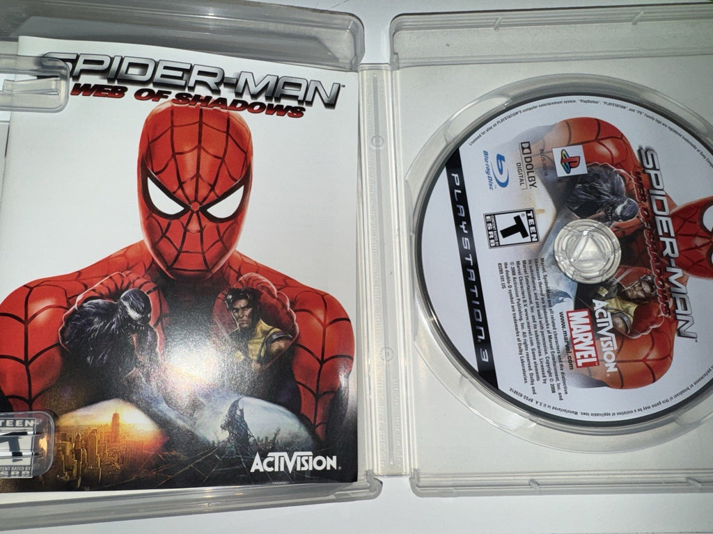 Spider-Man: Web of Shadows (Sony PlayStation 3, 2008) CIB COMPLETE PS3