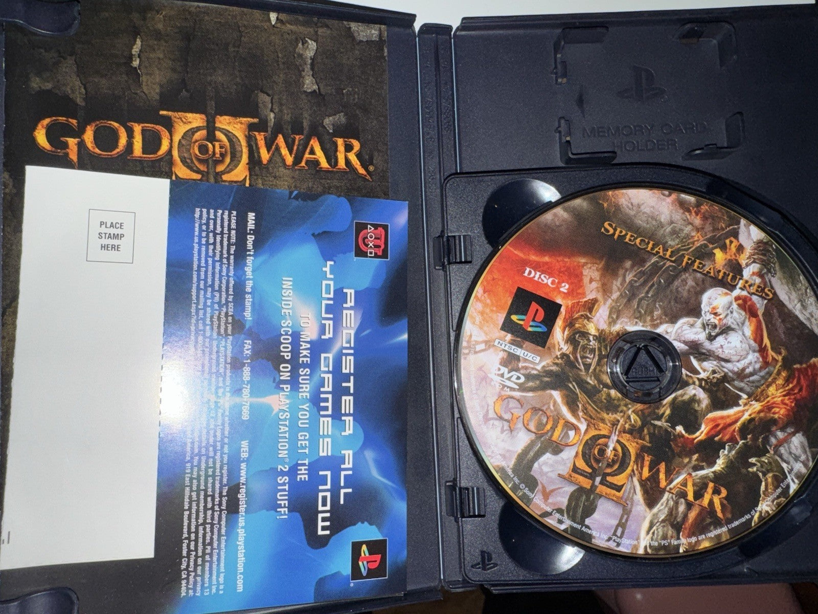 God of War II 2 Two Disc Set (Sony PlayStation 2 PS2, 2005) CIB COMPLETE +MANUAL