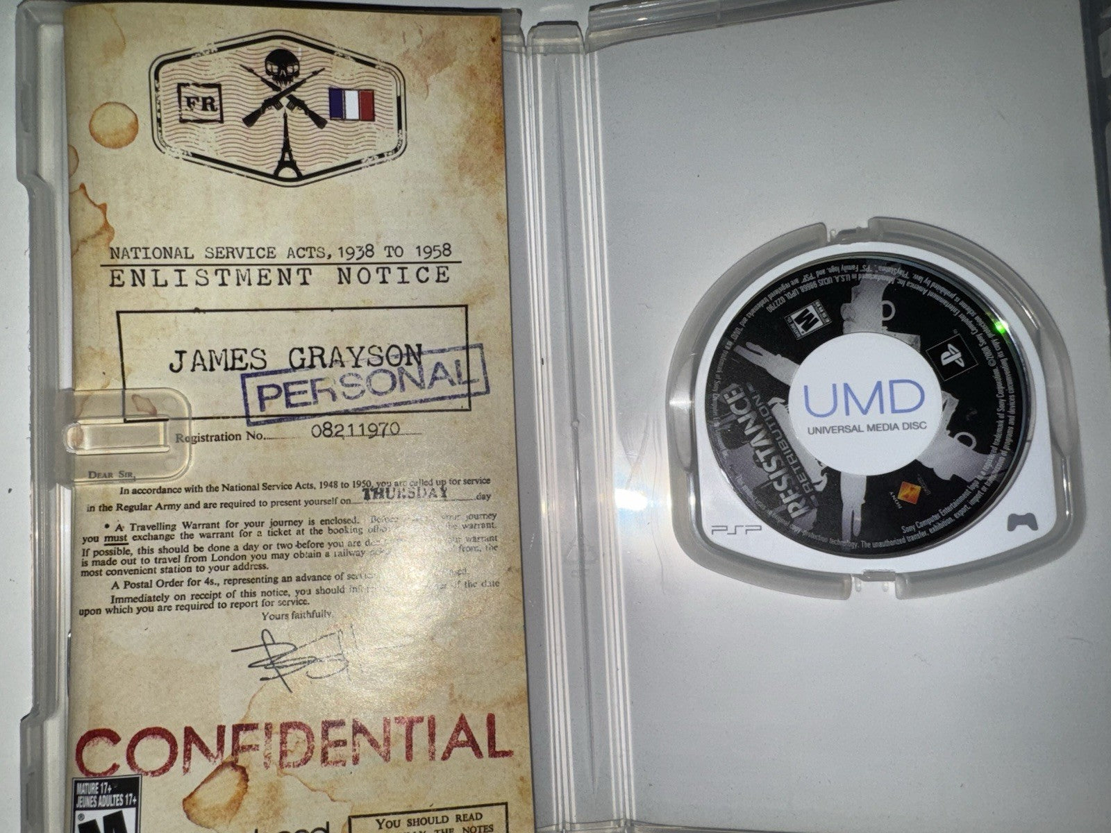 Resistance: Retribution (Sony PSP, 2009) CIB COMPLETE + MANUAL PlayStation