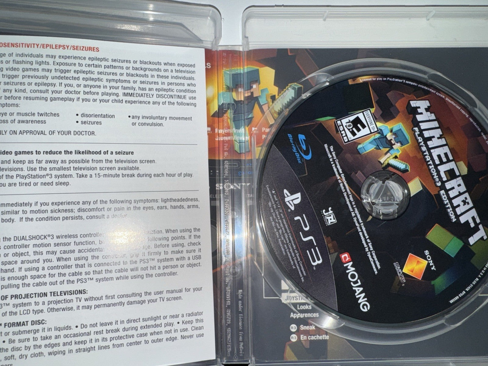 Minecraft -- PlayStation 3 Edition (Sony PlayStation 3, 2014) PS3