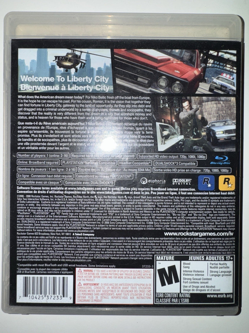 Grand Theft Auto IV (PlayStation 3, 2008) CIB COMPLETE +MANUAL/MAP PS3 GTA 4