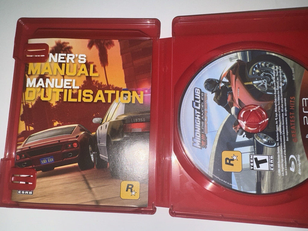 Midnight Club Los Angeles Complete Edition (Sony PlayStation 3, 2009) CIB PS3