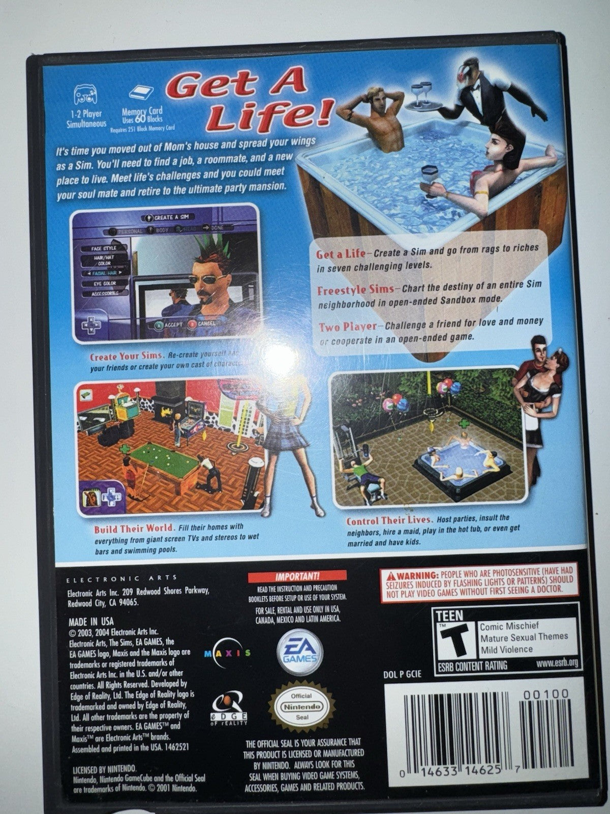 The Sims (Nintendo GameCube, 2003) GC