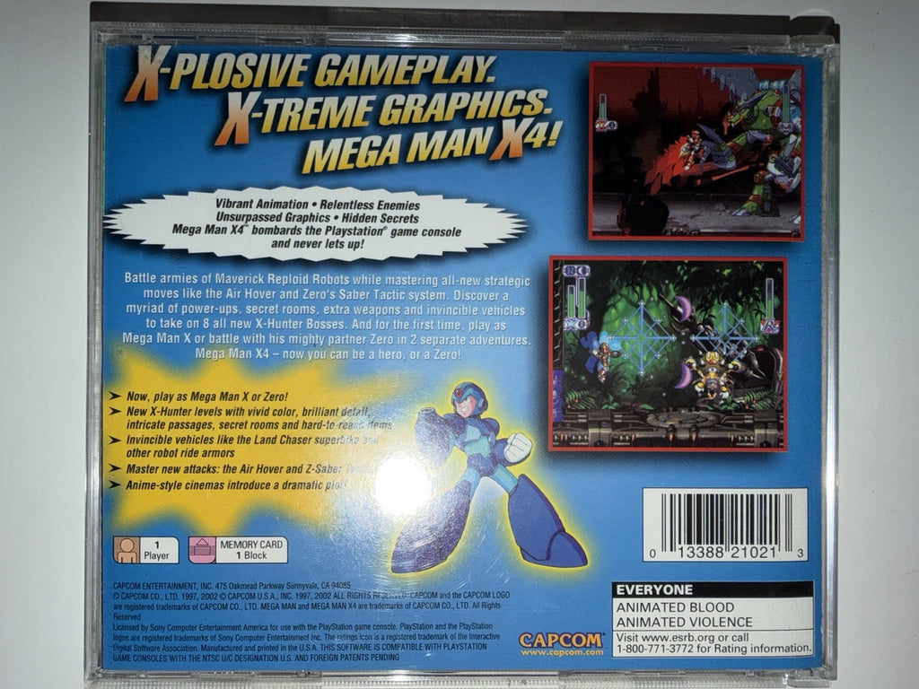 Mega Man X4 (Sony PlayStation 1, 1997) CIB COMPLETE PS1