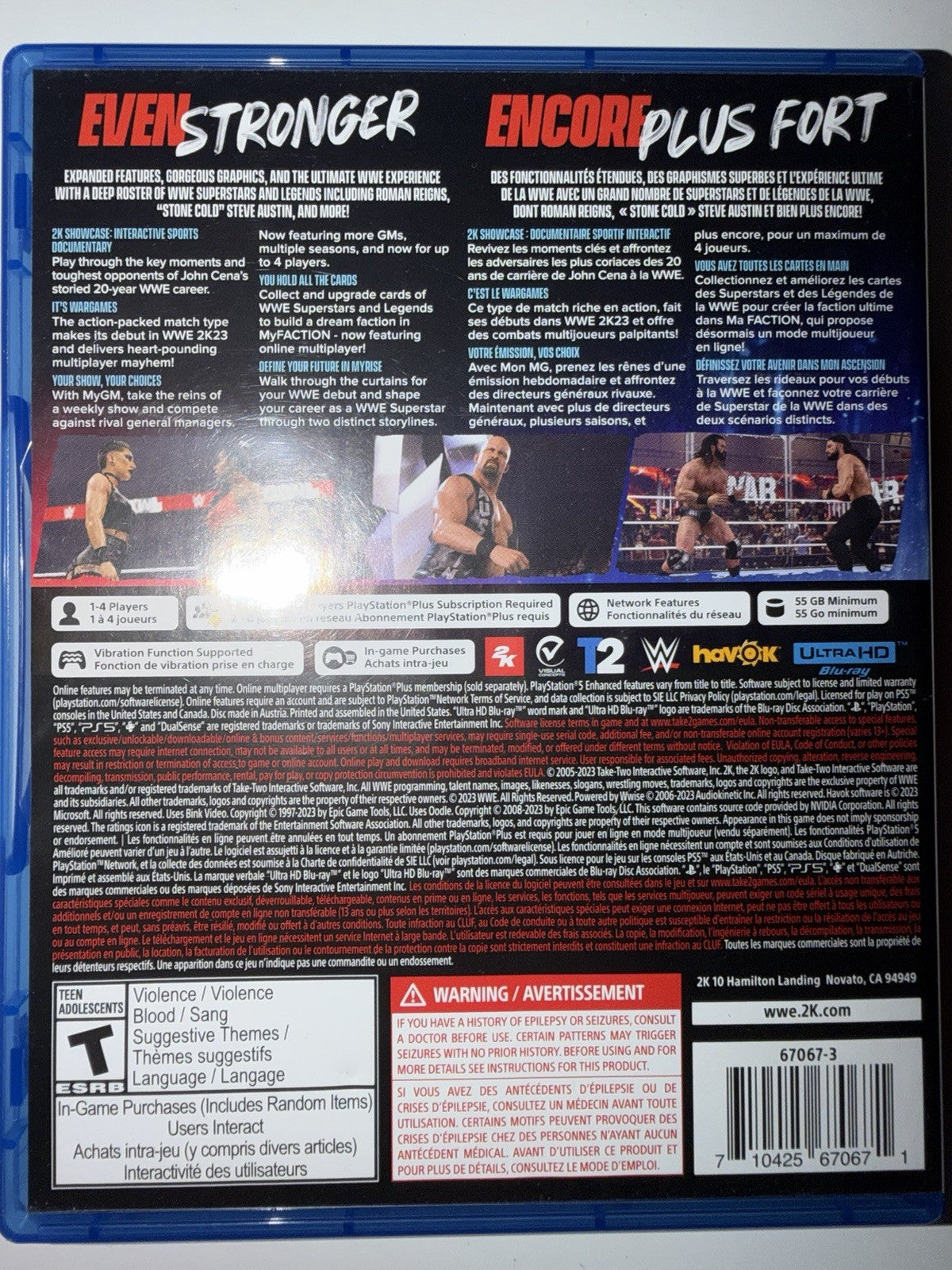 WWE 2K23 (Sony PlayStation 5, 2023) PS5