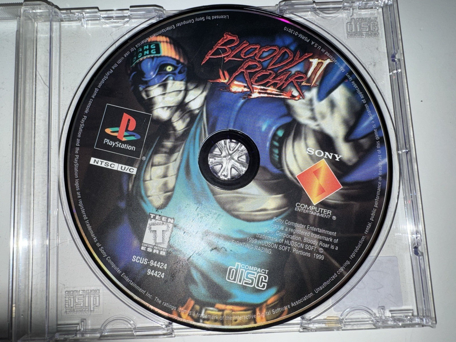 Bloody Roar II 2 (Sony PlayStation 1, 1999) Disc Only PS1
