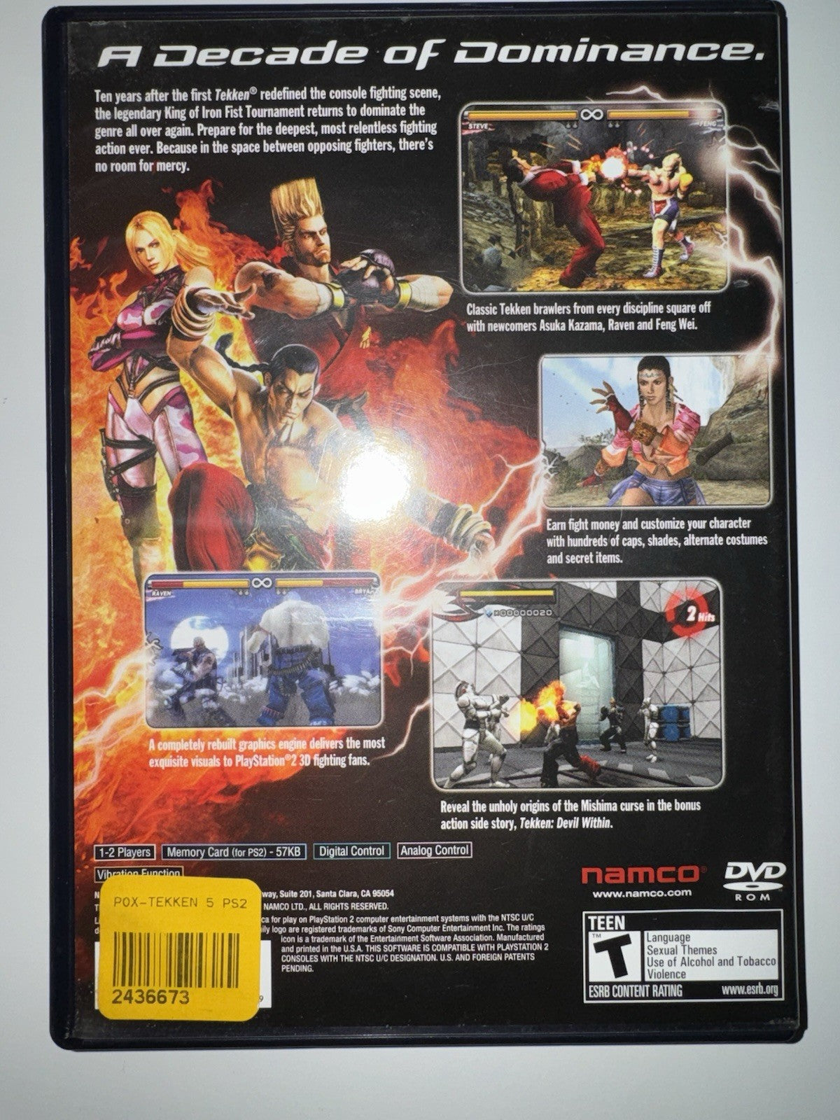 Tekken 5 (Sony PlayStation 2, 2004) CIB COMPLETE PS2