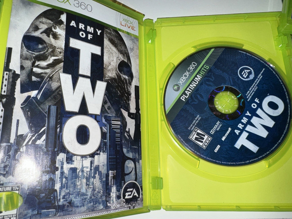 Army of Two (Microsoft Xbox 360, 2008) CIB Complete + MANUAL XB360
