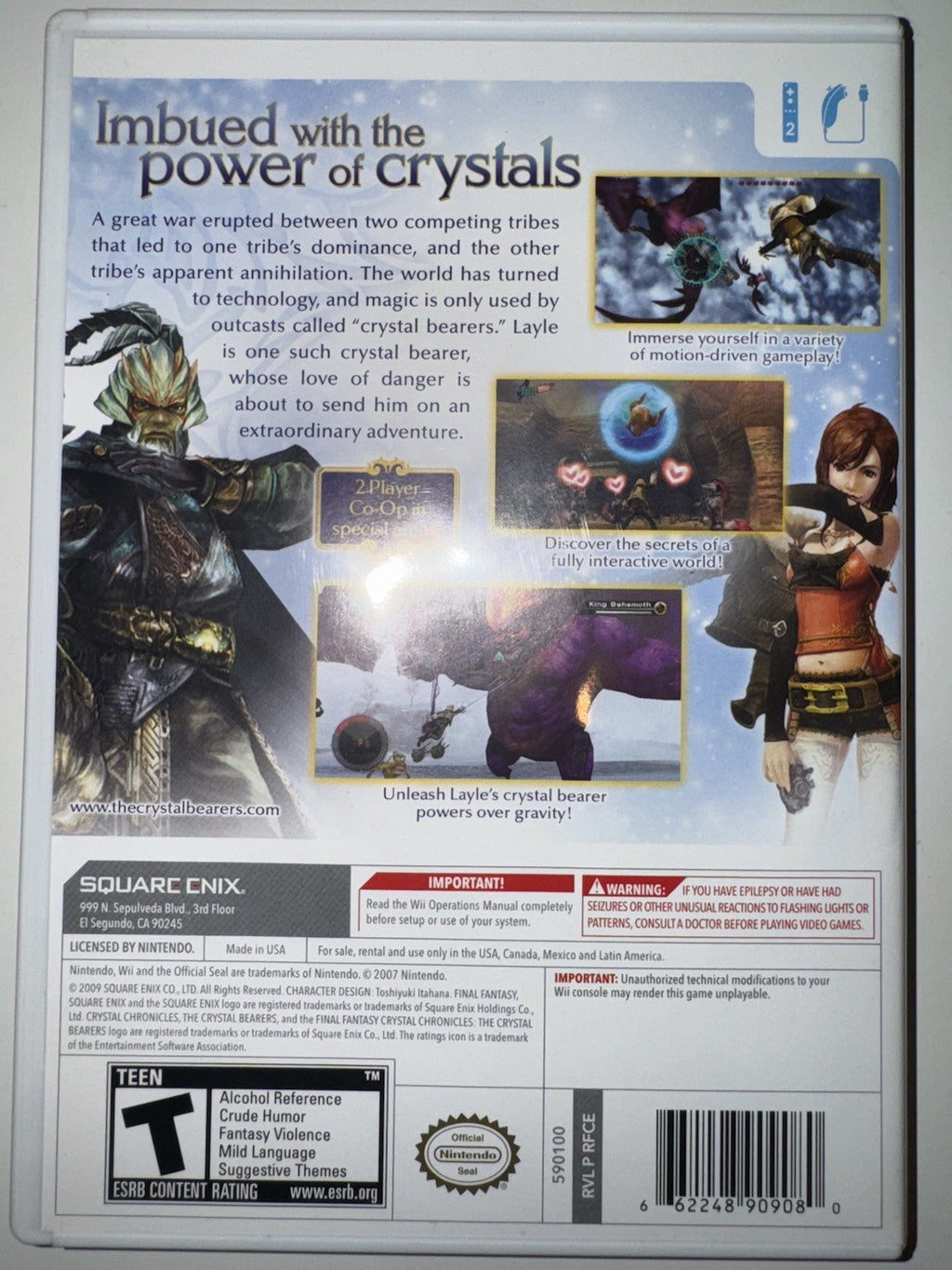 Final Fantasy Crystal Chronicles: The Crystal Bearers (Nintendo Wii, 2009) CIB
