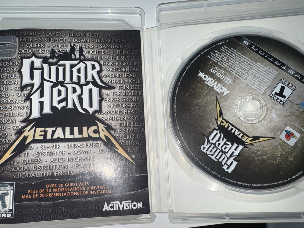Guitar Hero: Metallica (Sony PlayStation 3 PS3, 2009) CIB COMPLETE + MANUAL