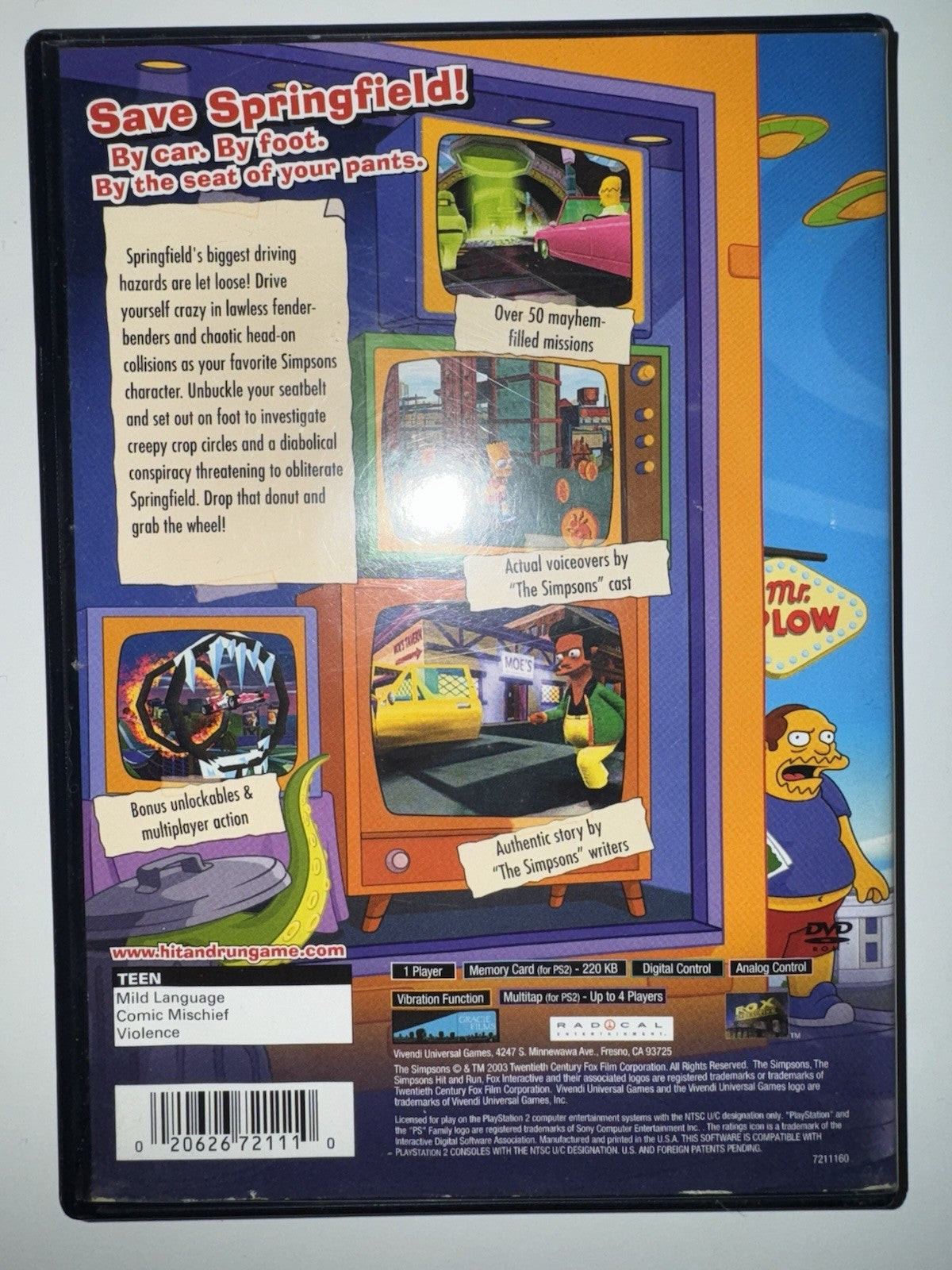 The Simpsons: Hit & Run (PlayStation 2, 2003) CIB COMPLETE PS2