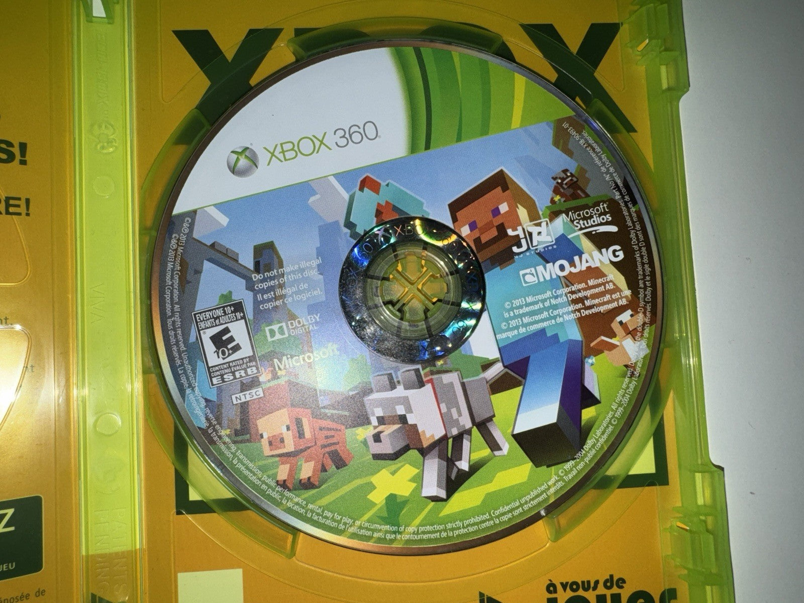 Minecraft (Microsoft Xbox 360, 2013) DISC ONLY XB360