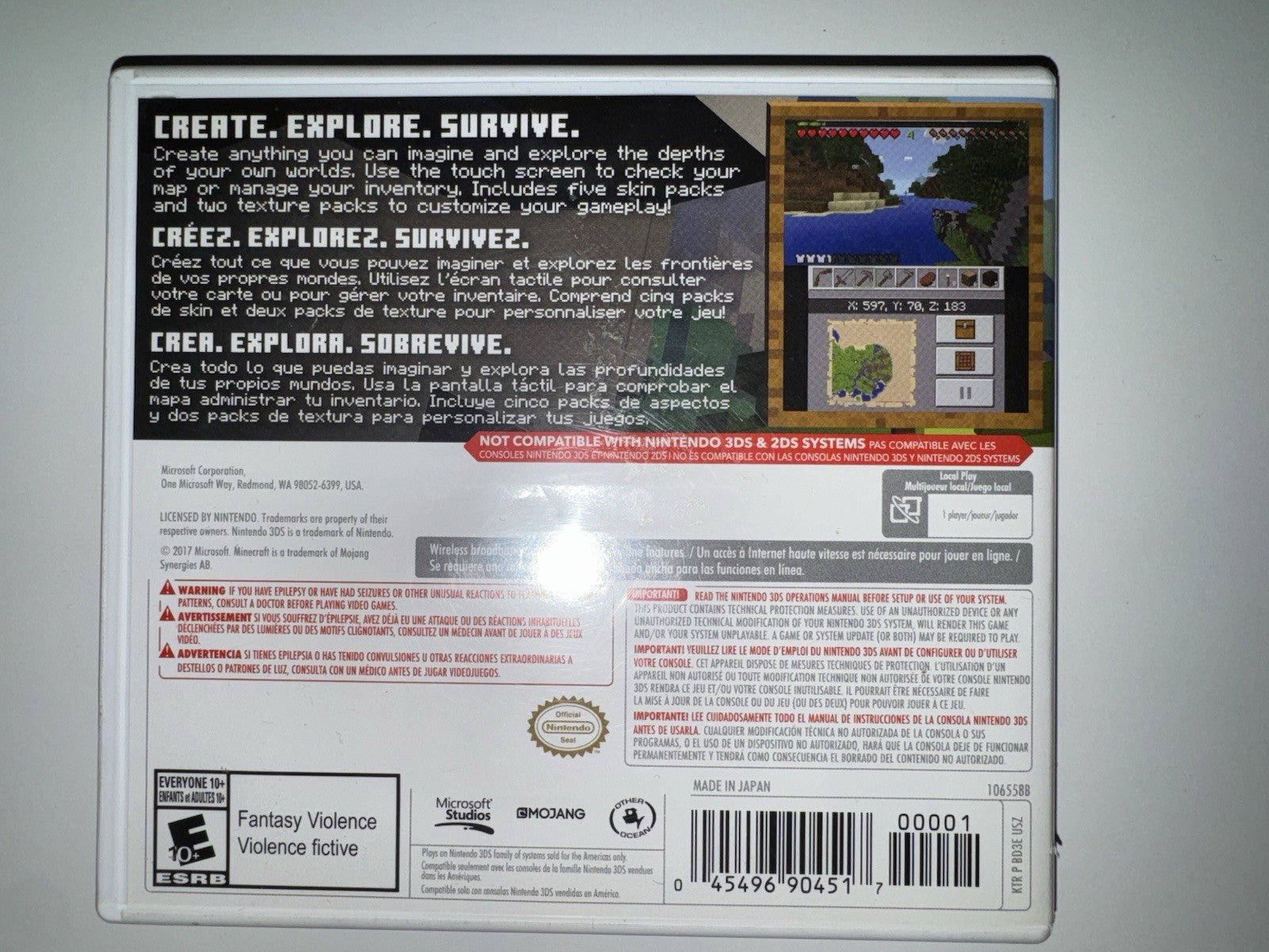 Minecraft New Nintendo 3DS Edition (Nintendo 3DS, 2017) CIB Complete