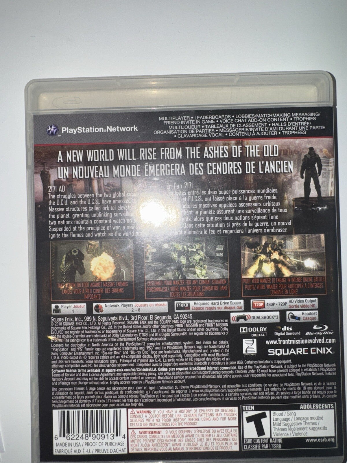 Front Mission Evolved (Sony PlayStation 3, 2010) CIB COMPLETE + MANUAL PS3