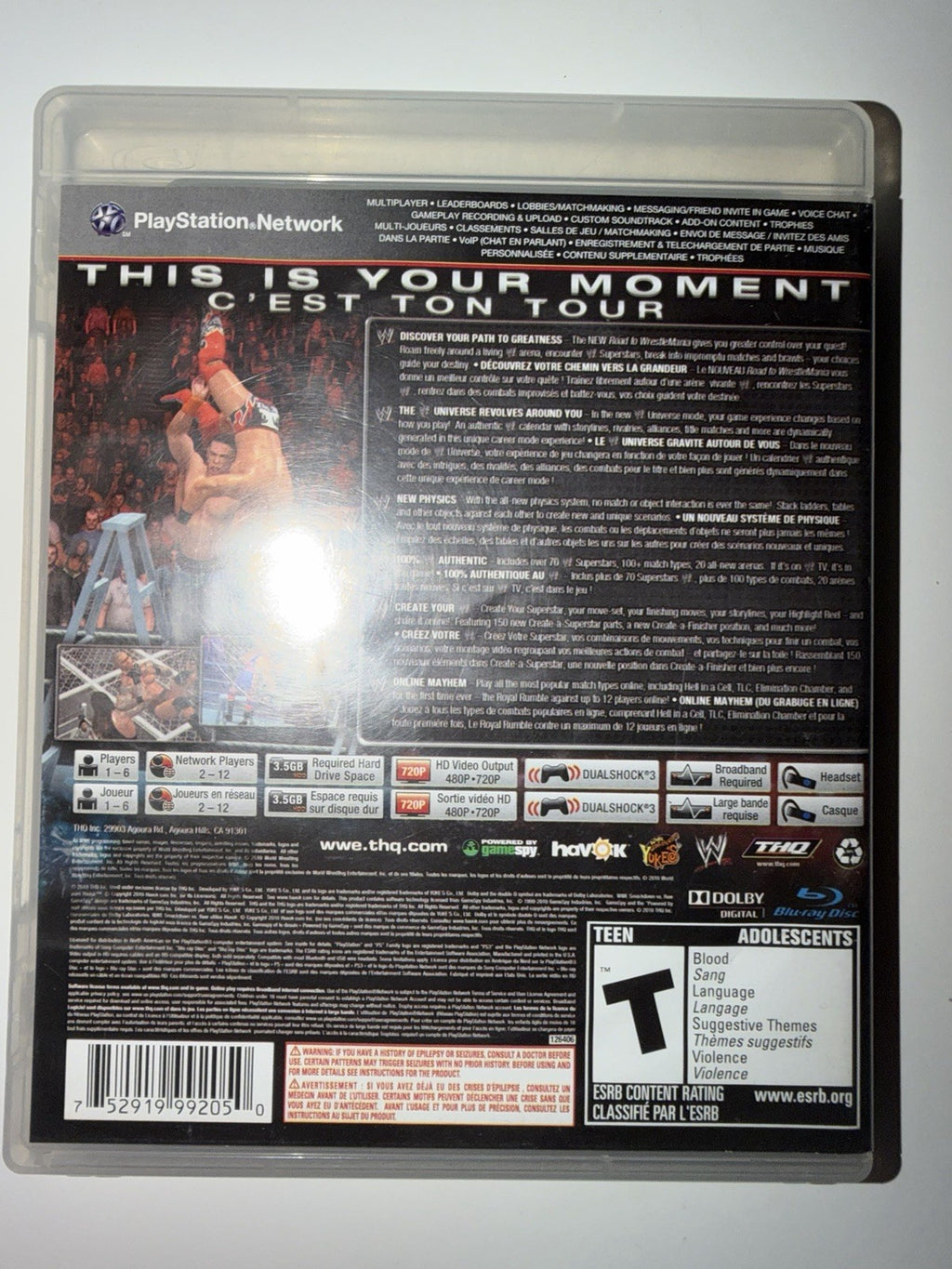 WWE SmackDown vs. Raw 2011 - Limited Edition (Sony PlayStation 3, 2010) CIB PS3