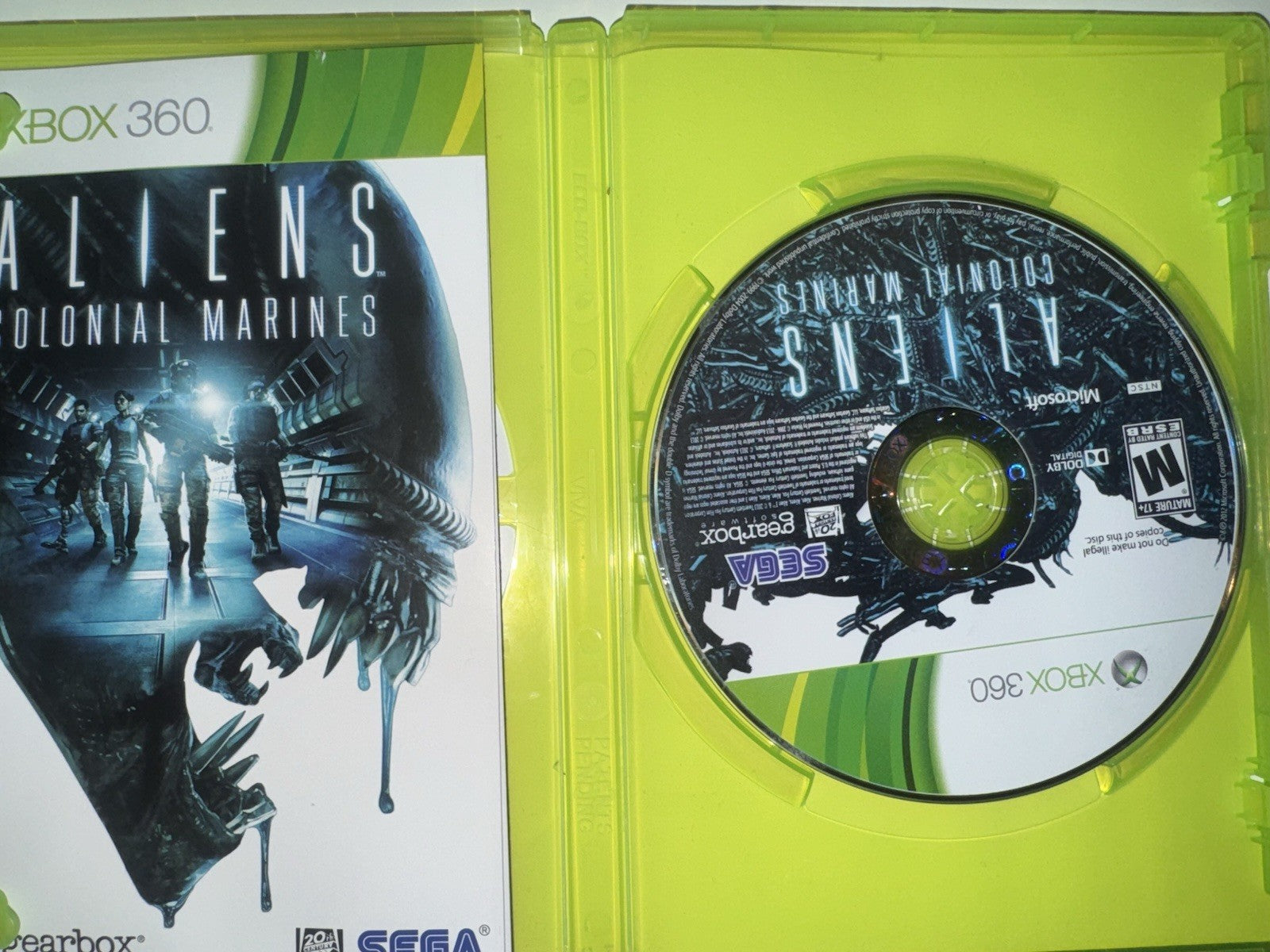 Aliens: Colonial Marines (Microsoft Xbox 360, 2013) CIB COMPLETE + MANUAL XB360