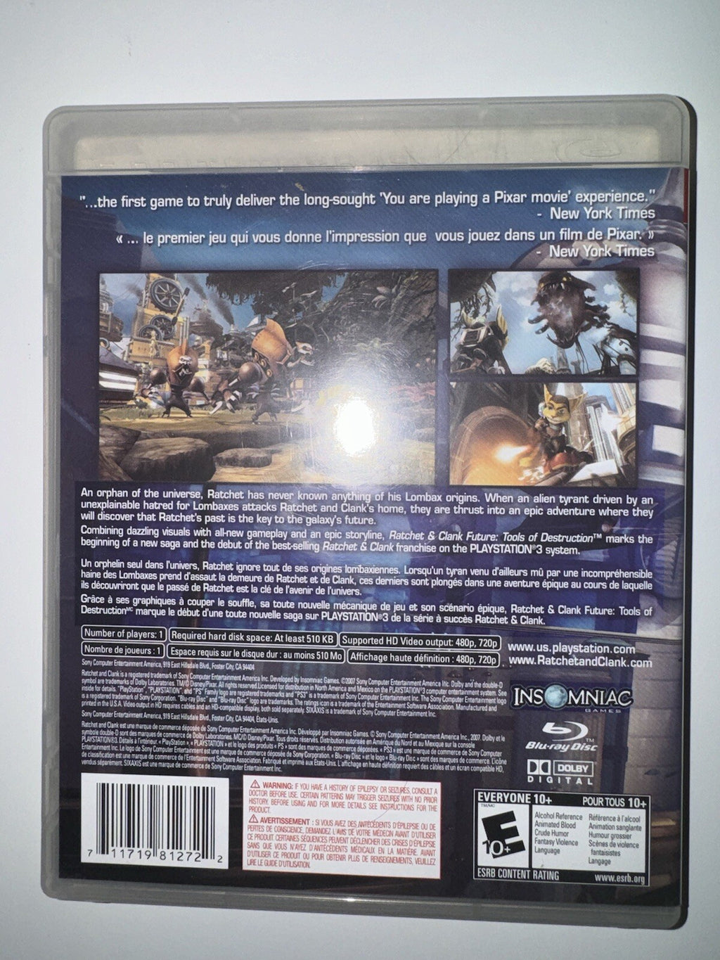 Ratchet & Clank Future: Tools of Destruction (Sony PlayStation 3, 2007) CIB PS3