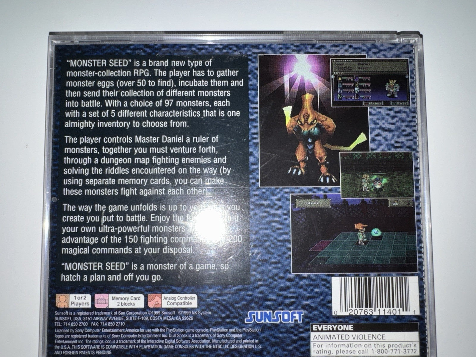 Monsterseed (Sony PlayStation, 1999) CIB COMPLETE PS1